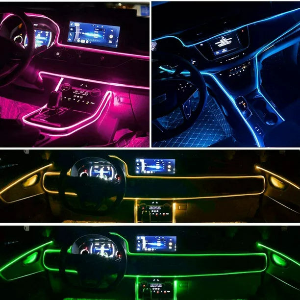 8M Car Interior LED Wire Strip Light