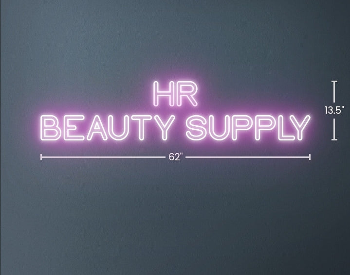 HR Beauty Supply Neon Sign
