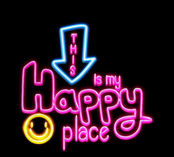 This Is My Happy Place Sign Sign - Custom Cool Neon™