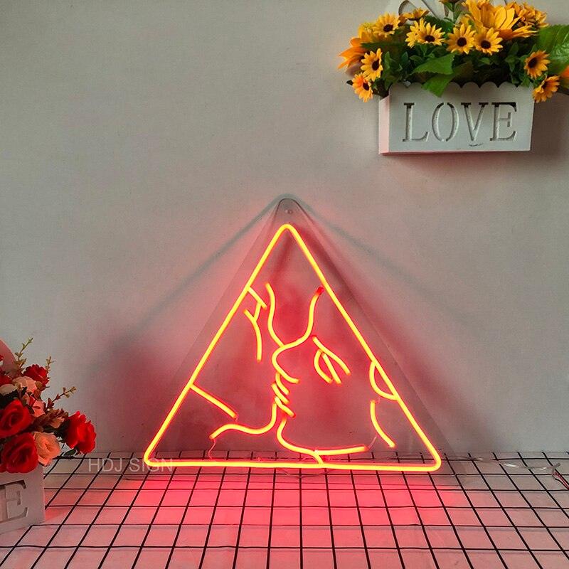 Aesthetic Kiss Neon Sign