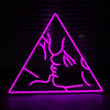 Pyramid Kiss Aesthetic Neon Sign