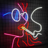 Load image into Gallery viewer, Girl Smoking Neon Sign